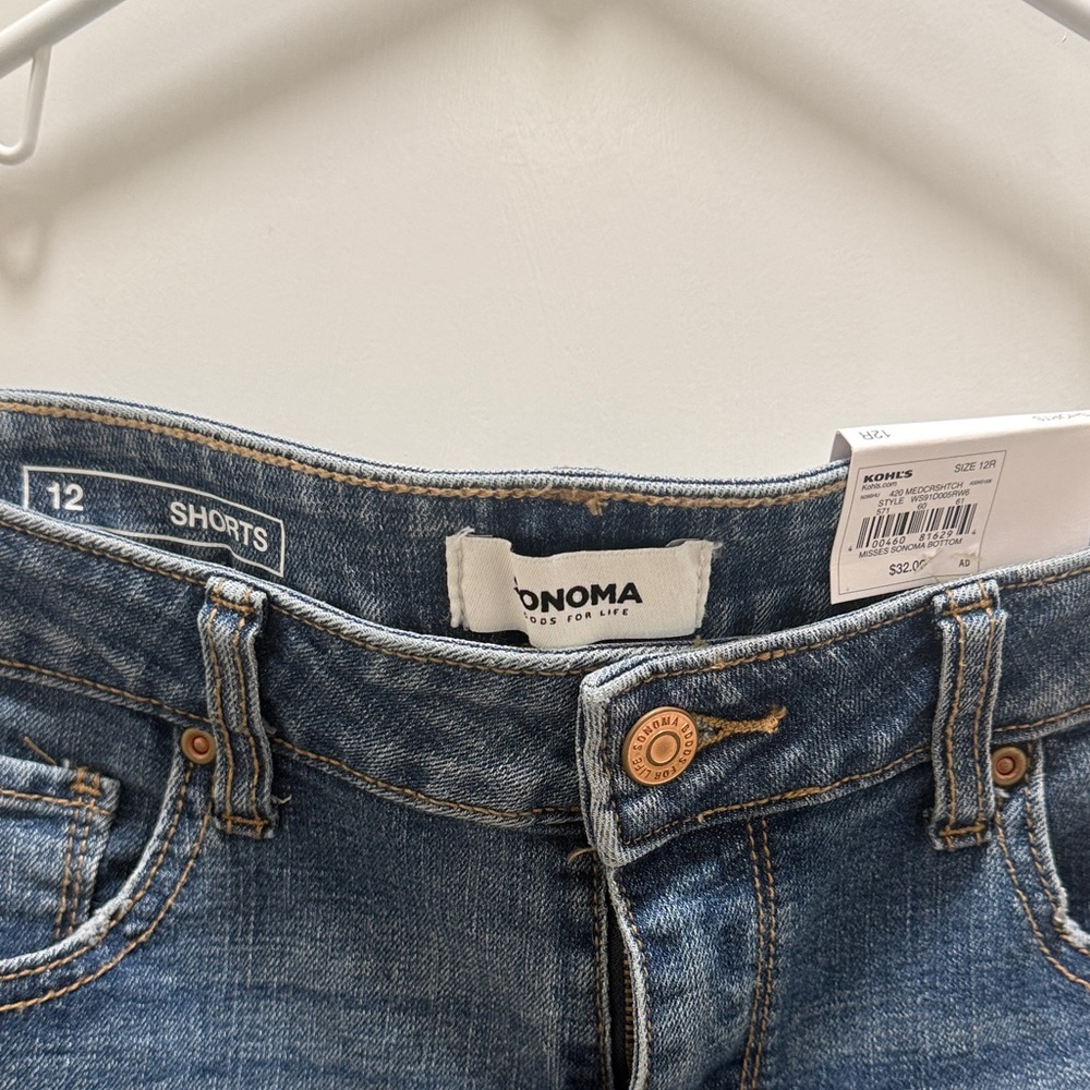 Sonoma Dark Blue Rolled Cuff Denim Shorts - Picture 2 of 3